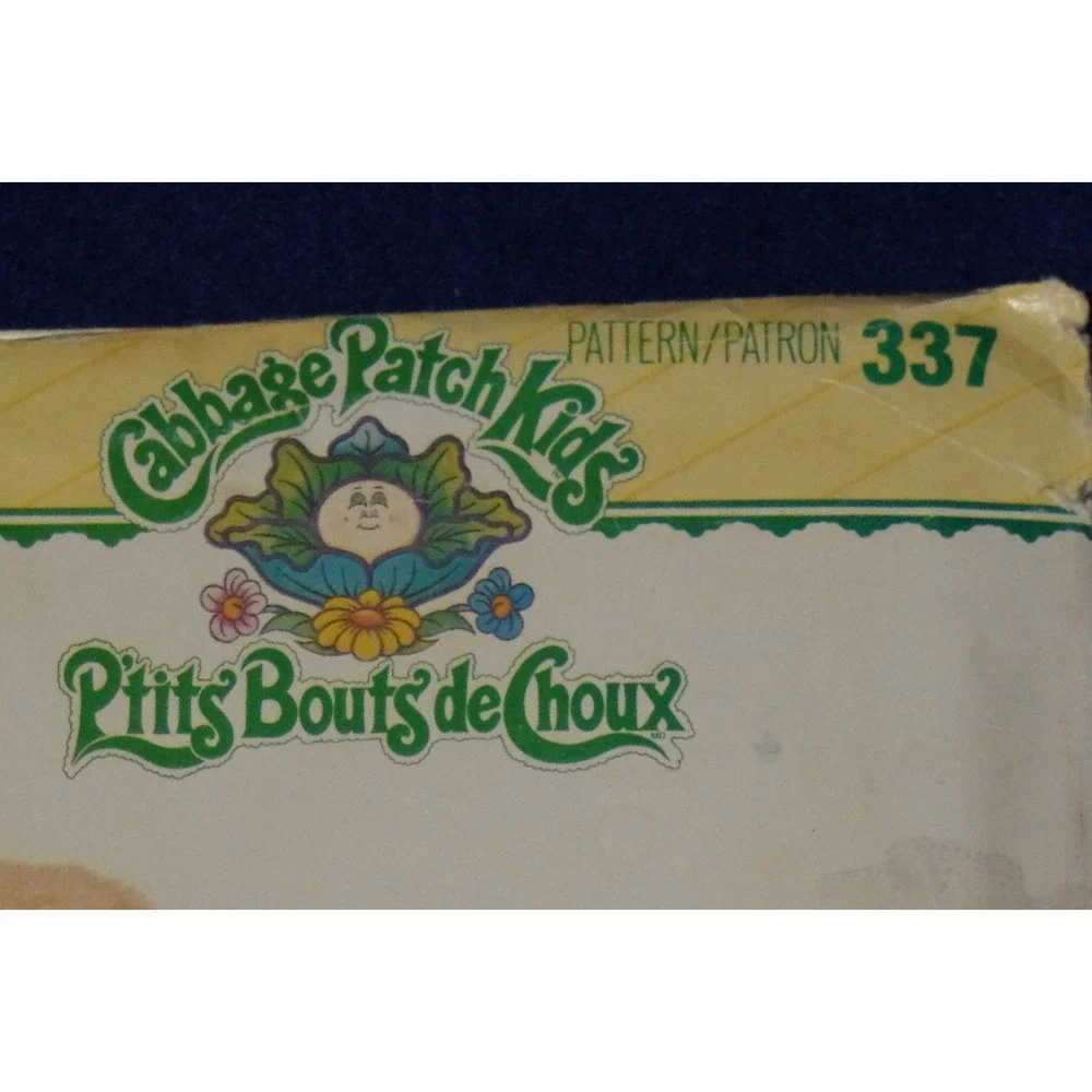 BUTTERICK - CABBAGE PATCH #337 /‎ #6661 - CUTE DOLL BED CARRIER PATTERN FF